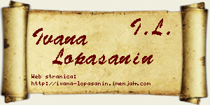 Ivana Lopašanin vizit kartica